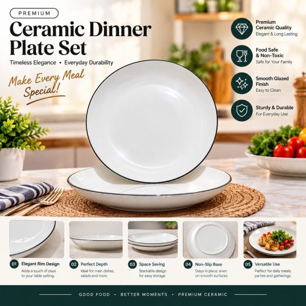 Ceramic Dinner Plate Set